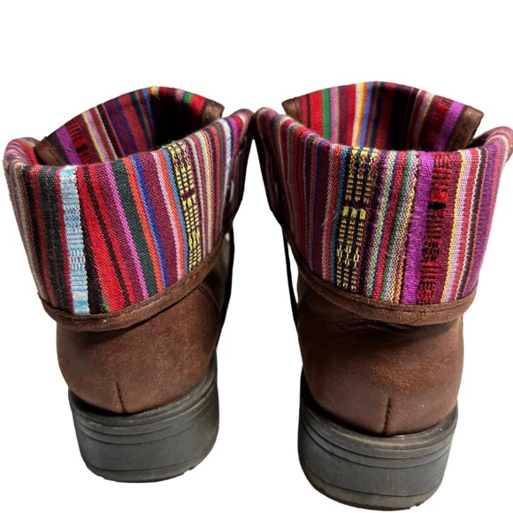 American Eagle AE Brown Lace Up Boots Multicolor Sz 7.5 - Picture 6 of 8